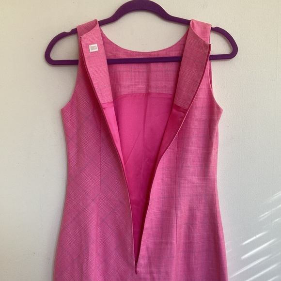 Kiton Napoli Womens Dress Sz 6 Cashmere Silk Linen Luxury Italian Pink Executive - Picture 11 of 16